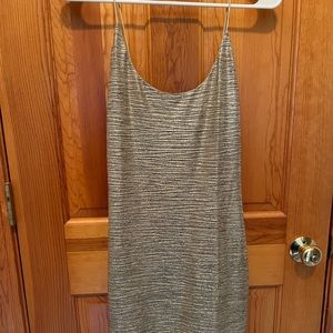 Alice + Olivia metallic gold dress